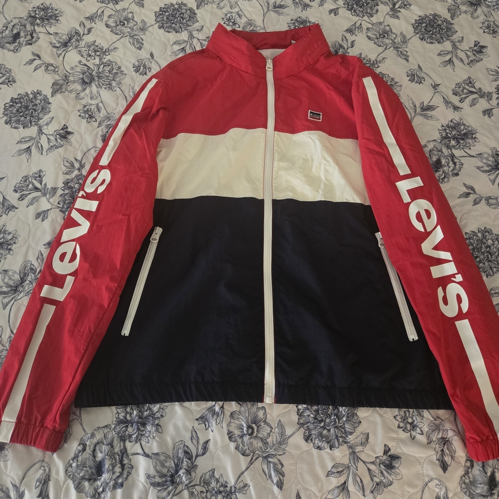 Levi's Strauss Vintage Levi's Summer Jacket Red Blue White USA Size XXL
